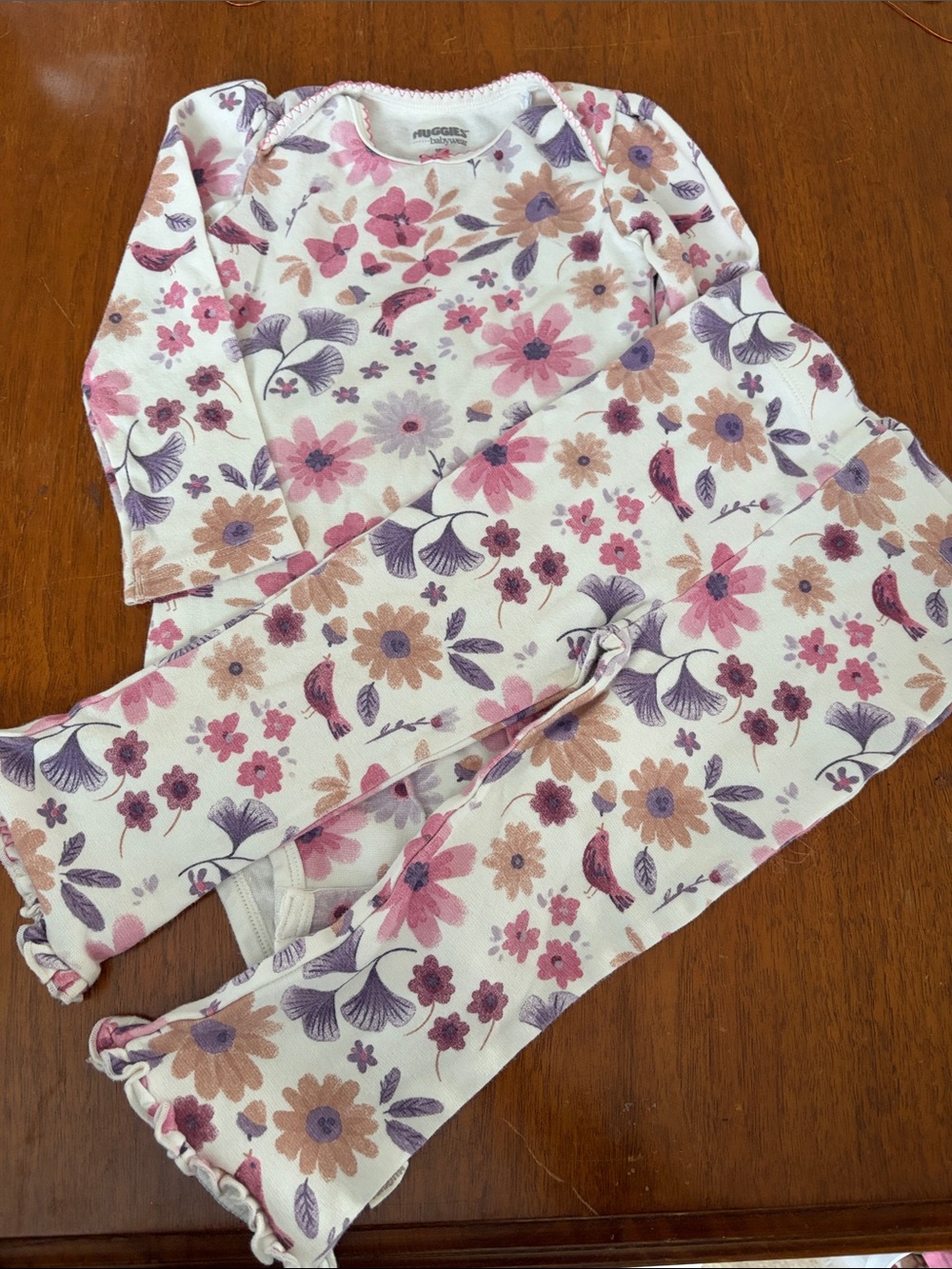 🫐3/$30 Huggies Organic Baby Floral Matching Set size 18m